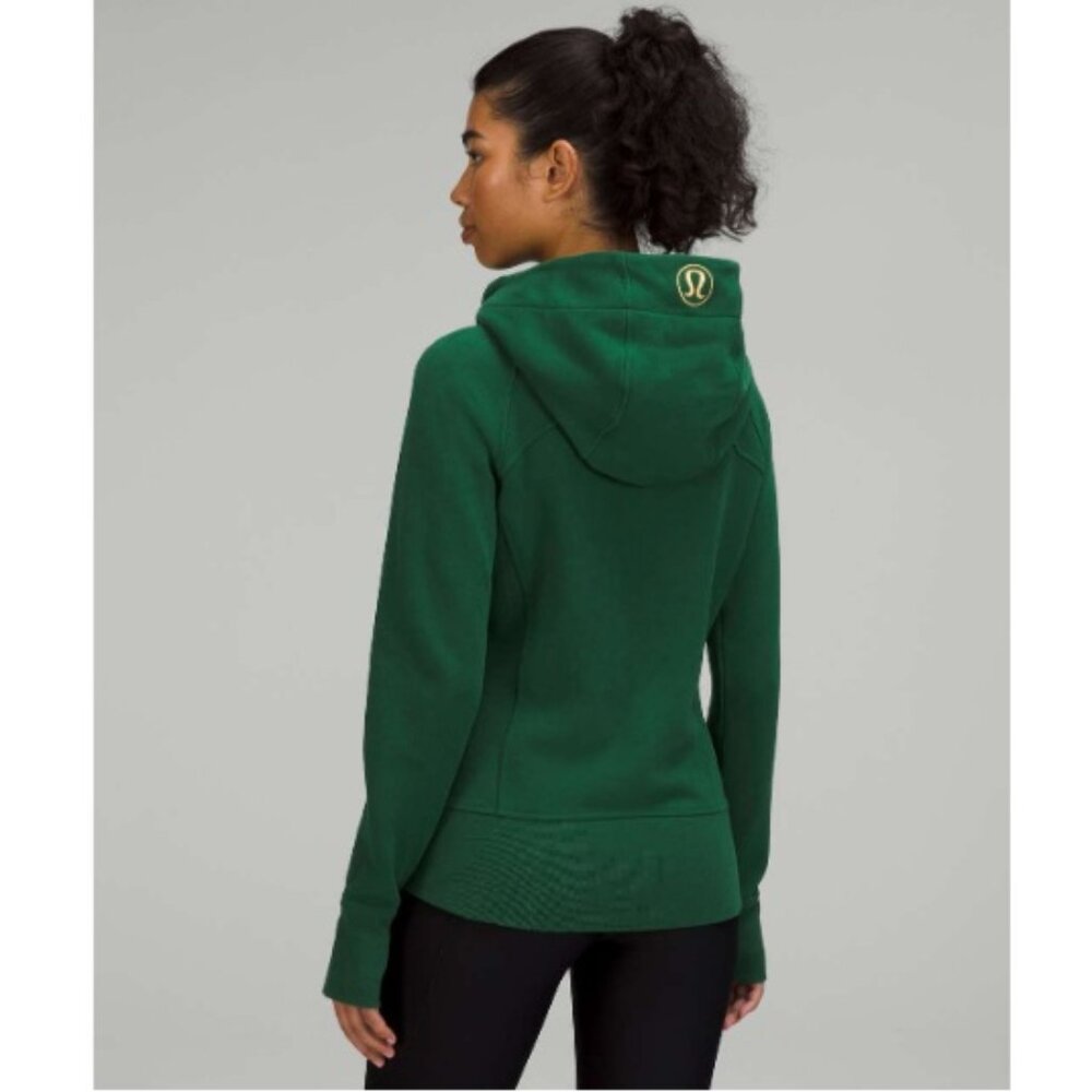 Lululemon Scuba Full-Zip Hoodie, Everglade Green / Gold | Size 6 - Picture 3 of 10